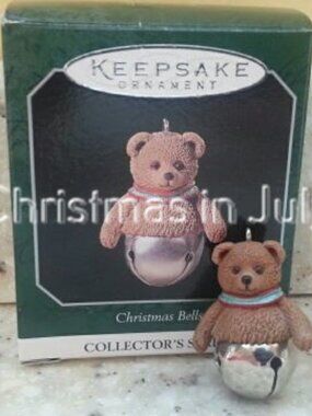 Hallmark 1998 Christmas Bells bear mini series Christmas Ornament